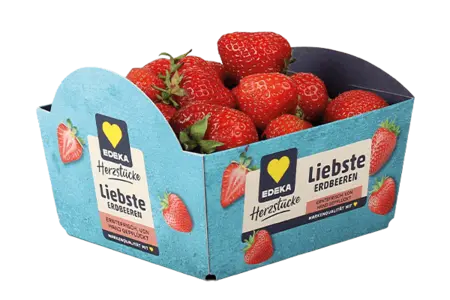 Schalen aus Vollpappe für Erdbeeren