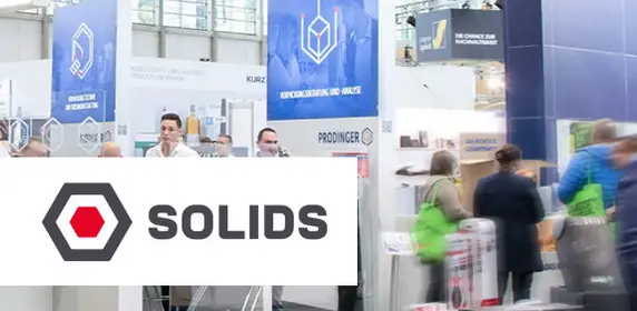 Banner von PRODINGER Verpackung auf der SOLIDS 2026