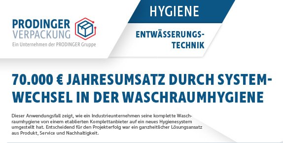 PDF-Vorschau der Erfolgsgeschichte zur Materialeinsparung durch einen Systemwechsel in der Waschraumhygiene