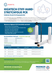 Hightech STIFF Handstretchfolie PCR: dünn, stark, 50 % Dehnbarkeit, 60 % Recyclingmaterial, kostensparend, nachhaltig und perfekt für Handstretchanwendungen.