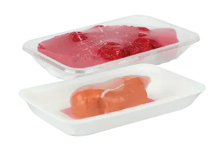 Schalen aus bis zu 50 % recyceltem Polystyrol für Fleischwaren