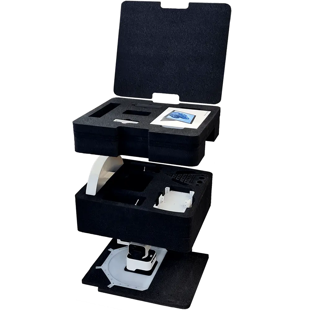 Aufbau der einer Verpackung von PRODINGER für einen Roboterarm von GoodBot.