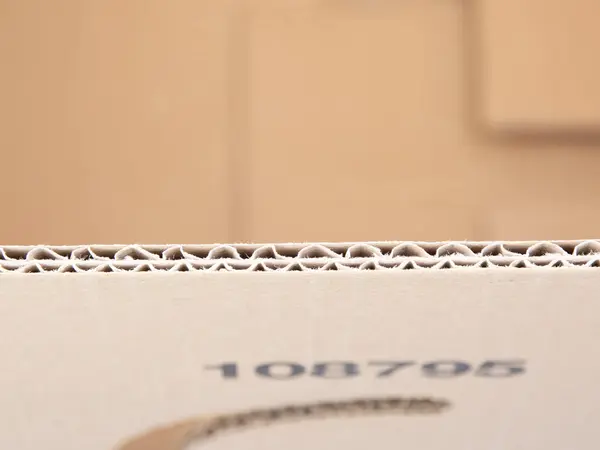 Nahaufnahme eines 2-welligen Kartons