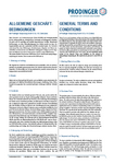 Allgemeine Geschäftsbedingungen / General Terms and Conditions - PRODINGER Verpackung