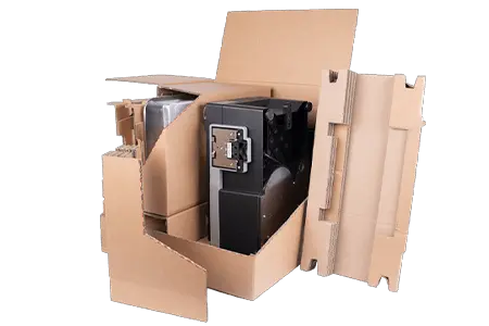Freigestelltes Bild einer Konstruktivverpackung im Detailaufbau