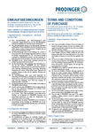 Einkaufsbedingungen - Terms and Conditions of Purchase Einkaufsbedingungen - Terms and Conditions of Purchase - PRODINGER Verpackung