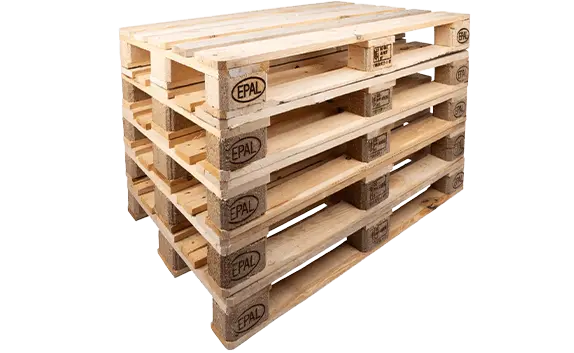 Gestapelte EPAL Europaletten