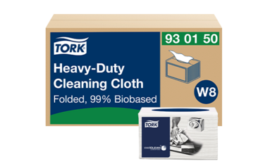 Freigestelltes Bild von einem Karton mit Tork Langlebige Reinigungstücher