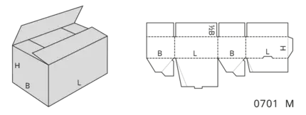 FEFCO Typ 07 Faltbodenschachtel und Auftrichteschachteln 0701 M