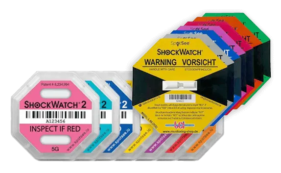 Stossindikatoren von ShockWatch