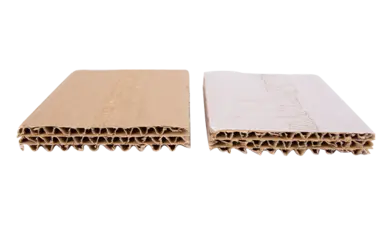 Selbstklebende Wellpappe zum Schutz von Schaltwerk, Nabe oder Gabel sowie zum Fixieren des Fahrrades in der Verpackung.
