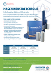 Maschinenstretchfolie PCR 70 % Recyclingmaterial: hohe Dehnbarkeit, optimierter Verbrauch, sichere Palettierung, CO2-reduziert, nachhaltige Verpackung.