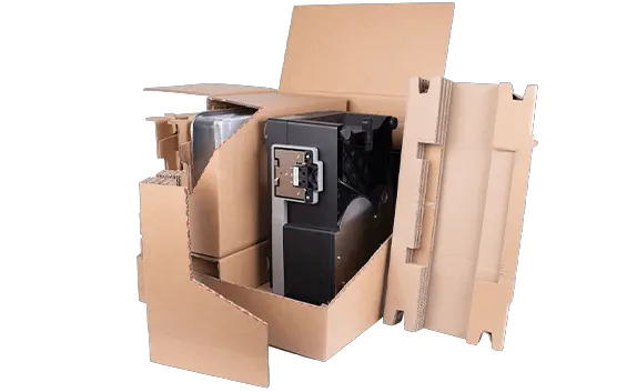 Individuell durch unsere interne Konstruktivabteilung entwickelte nachhaltige Wellpapp-Verpackung