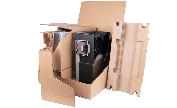 Individuell durch unsere interne Konstruktivabteilung entwickelte nachhaltige Wellpapp-Verpackung