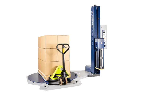 Stretchmaschine mit Aussparung für Hubwagen