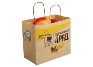 Bild der Papiertüte mit Äpfeln von EDEKA vergrößern Freigestelltes Bild zeigt eine Papiertüte mit Äpfeln für die Handelsmarke EDEKA Heimatliebe