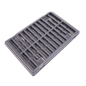 Kunststoff-Verpackung bzw. Kunststofftrays für den Ein- und Mehrwegeinsatz.