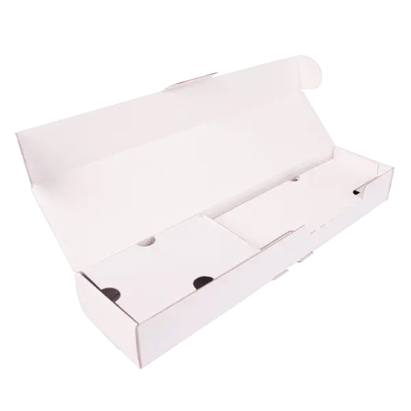 Individuelle Verpackungsentwicklung für nachhaltige Wellpappe-Stanzverpackungen mit mehreren Inlays für diverse Produktaufnahmen.