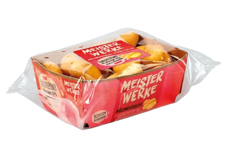 Kartonschale mit Kartoffeln