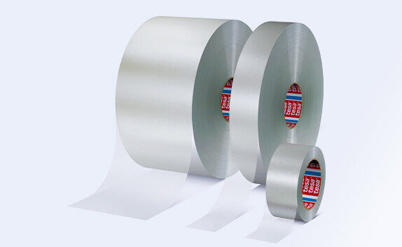 Sortiment nachhaltiger, transparenter Klebebänder von tesa