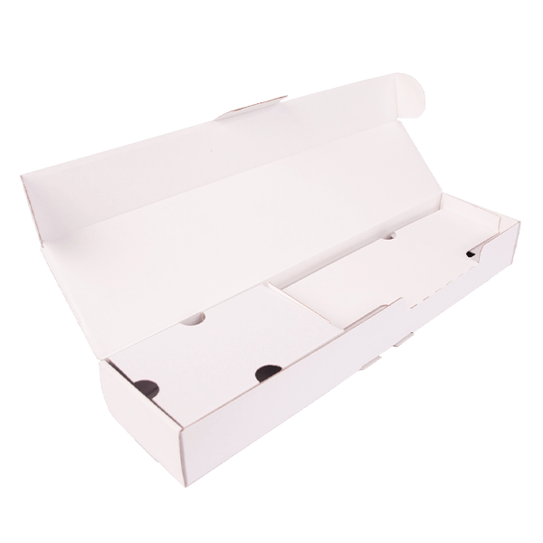 Individuelle Verpackungsentwicklung für nachhaltige Wellpappe-Stanzverpackungen mit mehreren Inlays für diverse Produktaufnahmen.