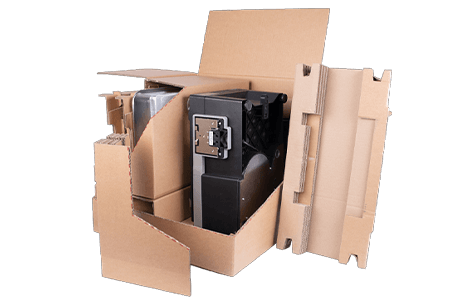 Freigestelltes Bild einer Konstruktivverpackung im Detailaufbau